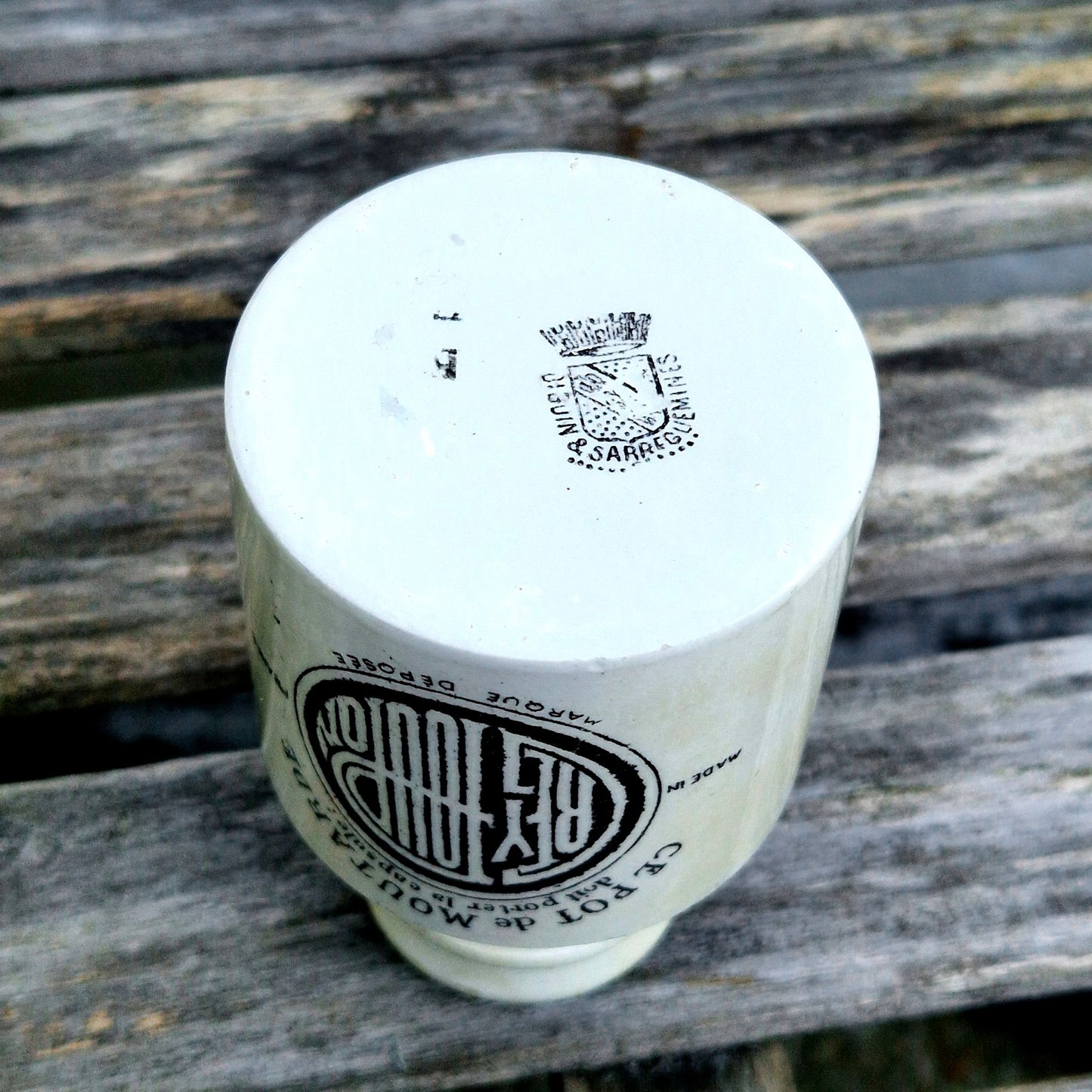 antique french mustard jar