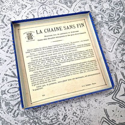 antique french puzzle endless chain