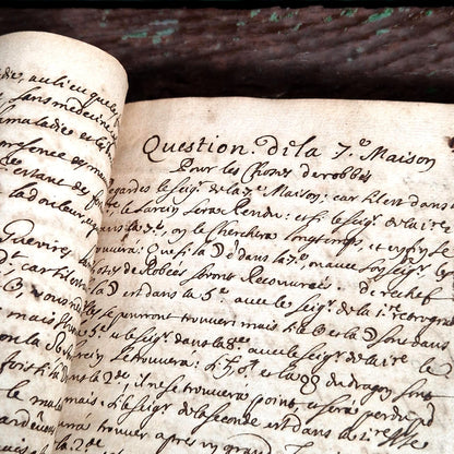 antique geomancy manuscript france