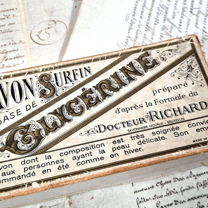 antique glycerin soap box