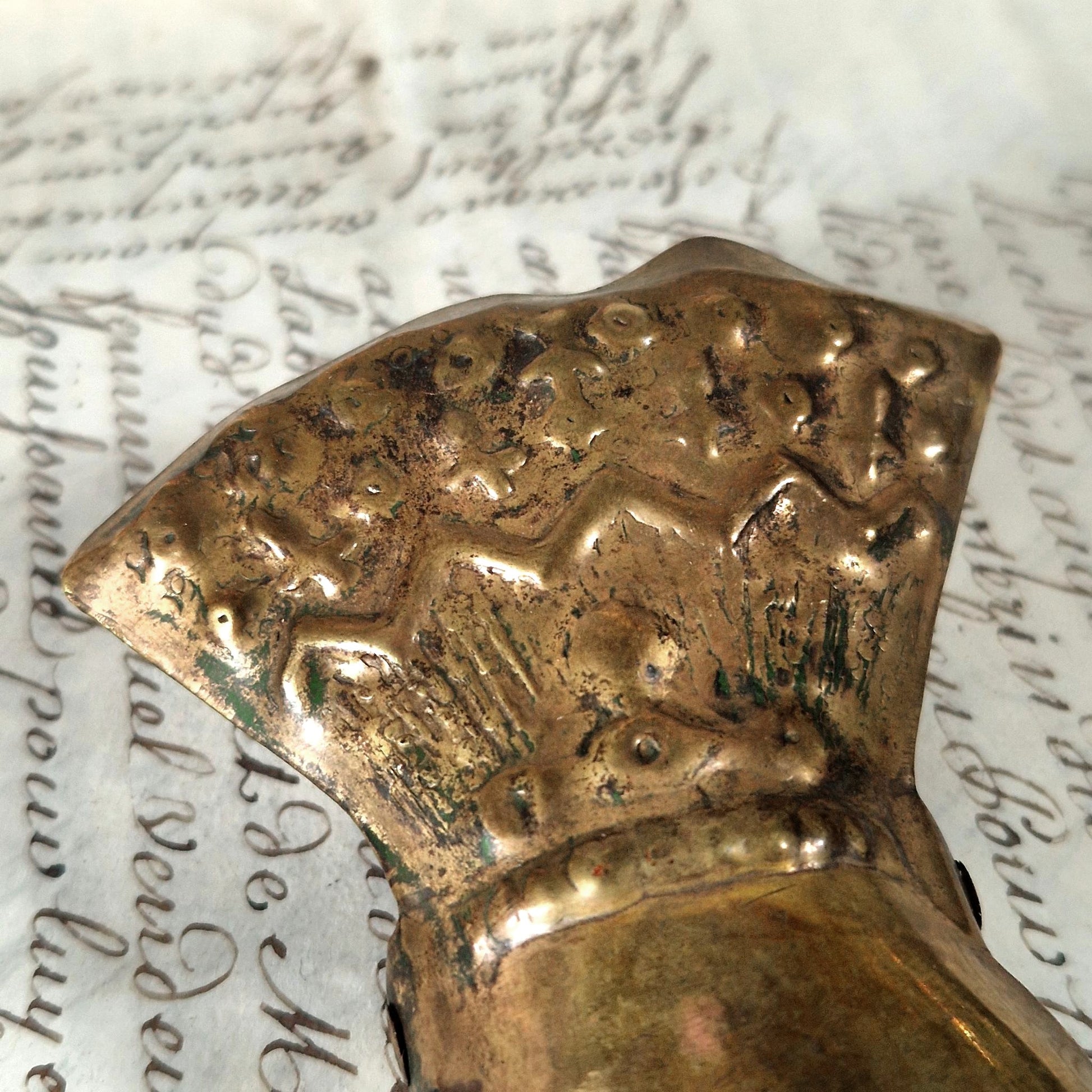 antique hand letter clip paper