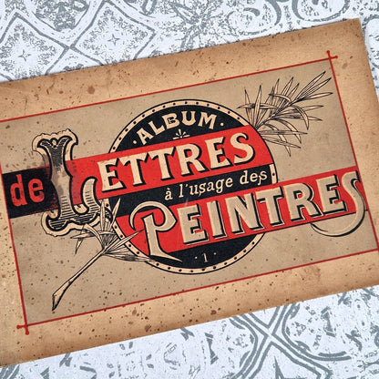 antique hand painted lettering guide