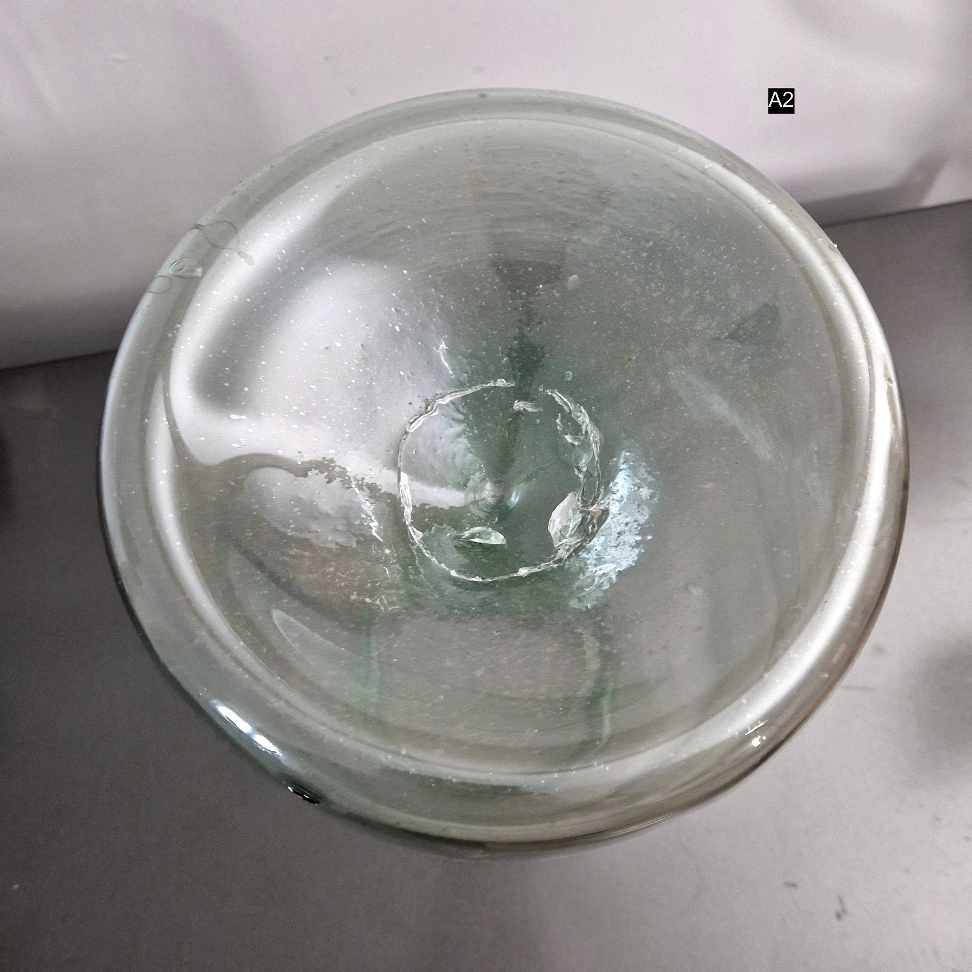 antique handmade glass jar