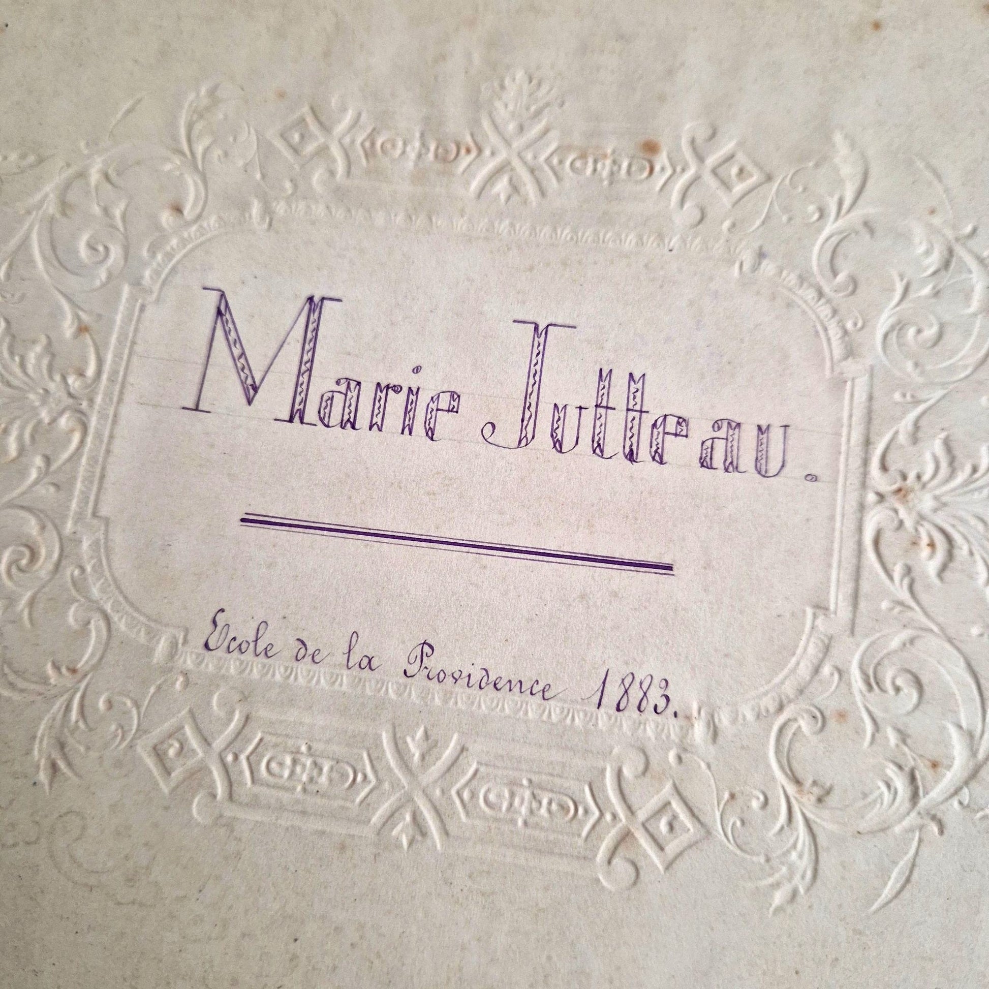 antique handwritten notebook france