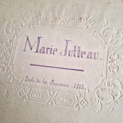 antique handwritten notebook france