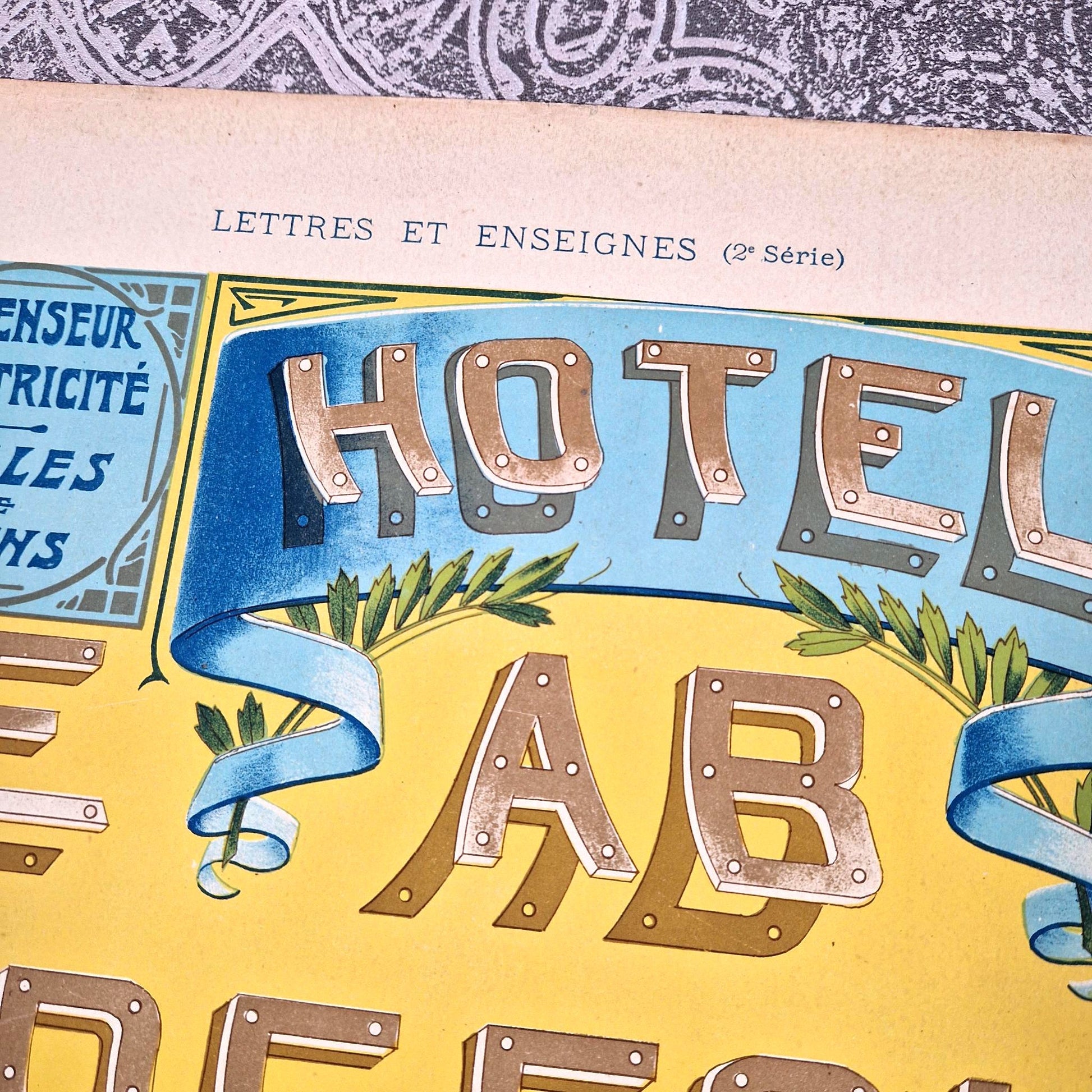 antique hotel alphabet signs