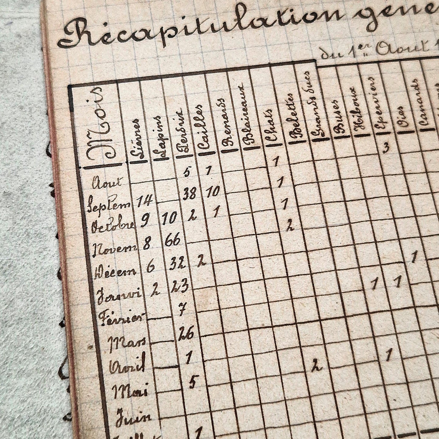 antique hunting logbooks belgium 1890s