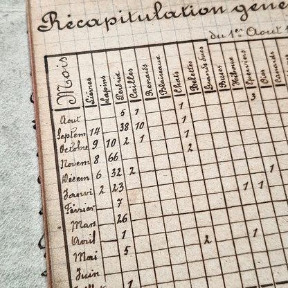 antique hunting logbooks belgium 1890s