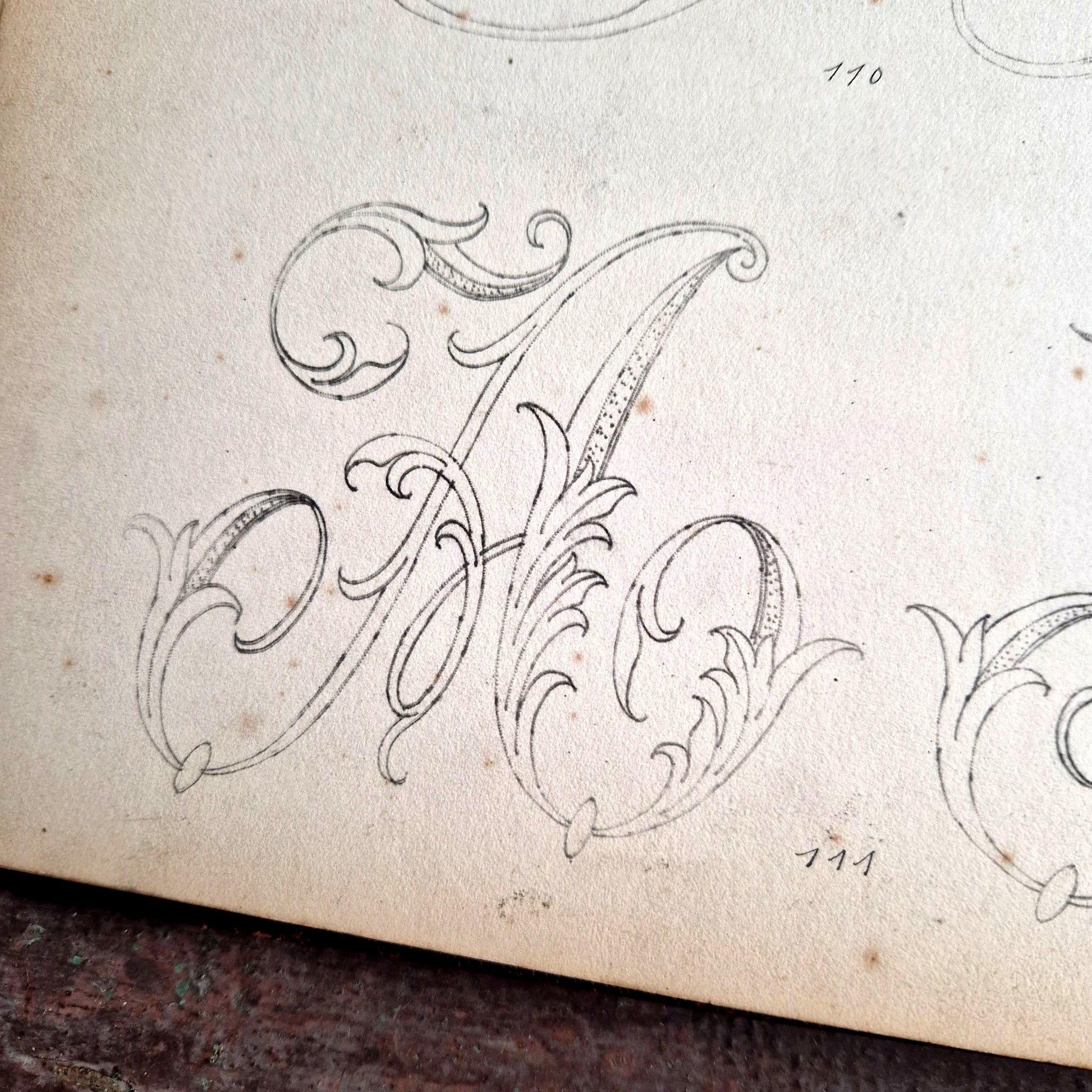 antique initials book handmade graphics