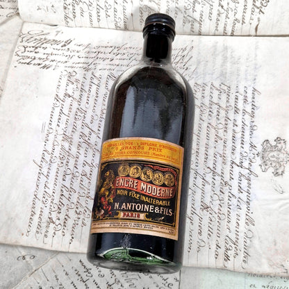 antique ink bottle belle epoque