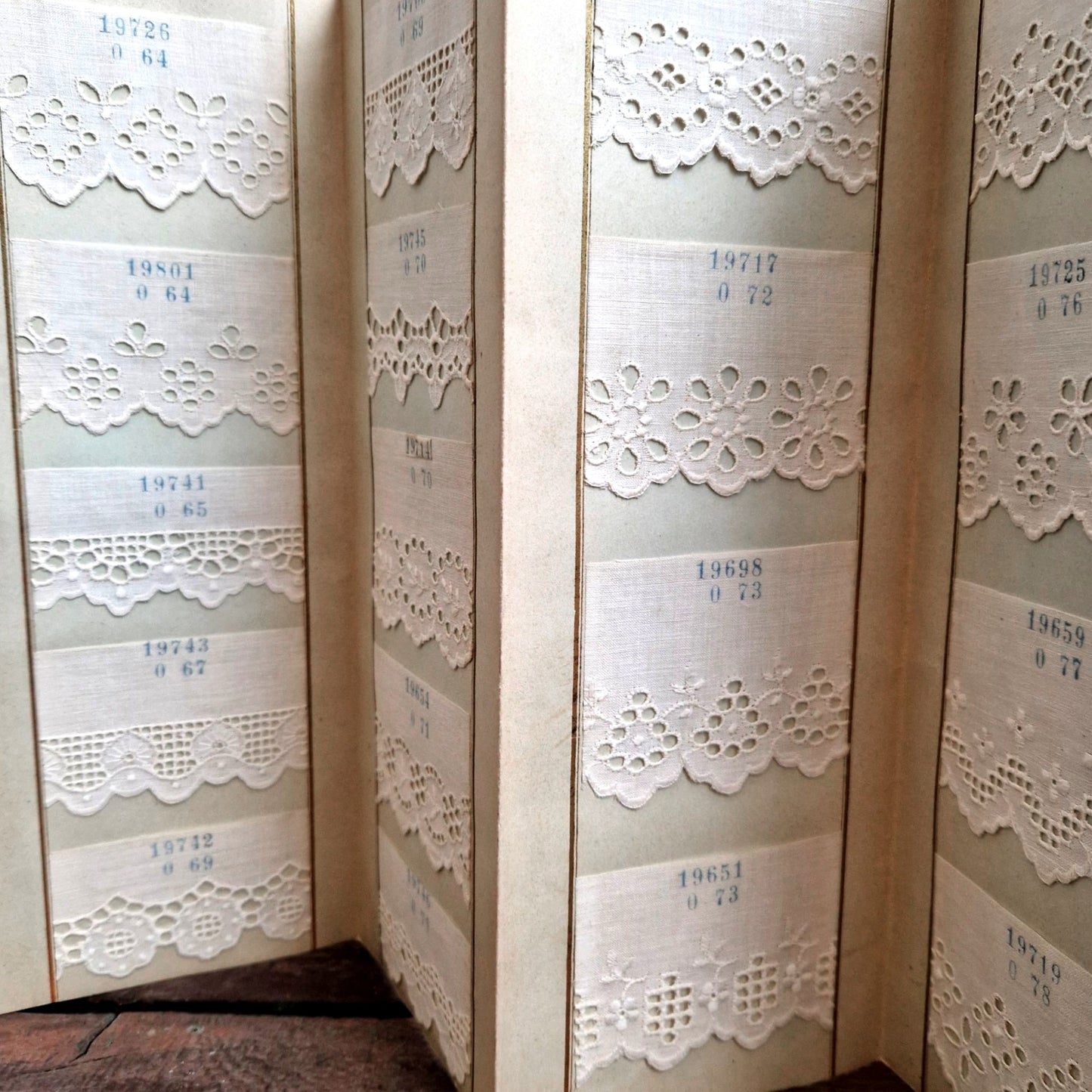antique lace textile sample catalog