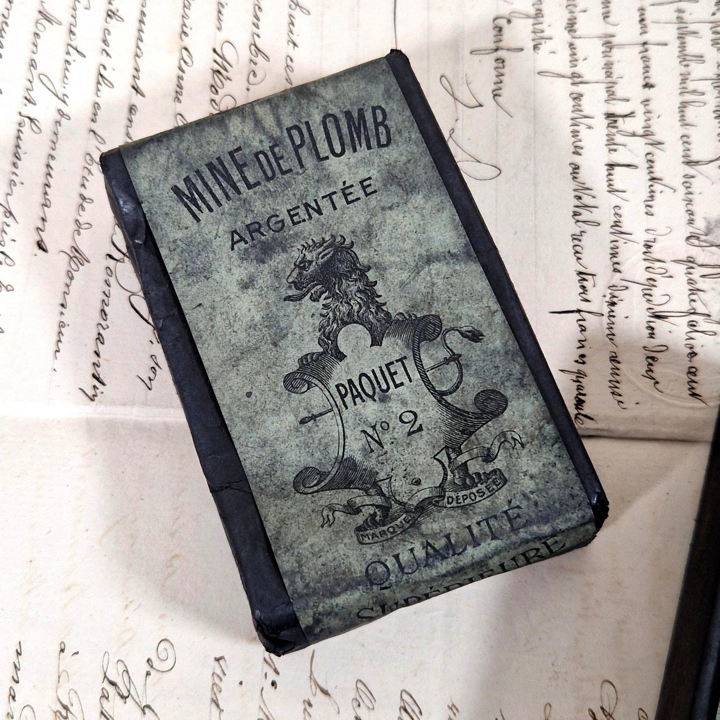 antique lead pencil refill box