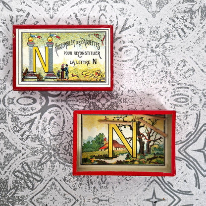 antique letter n puzzle game