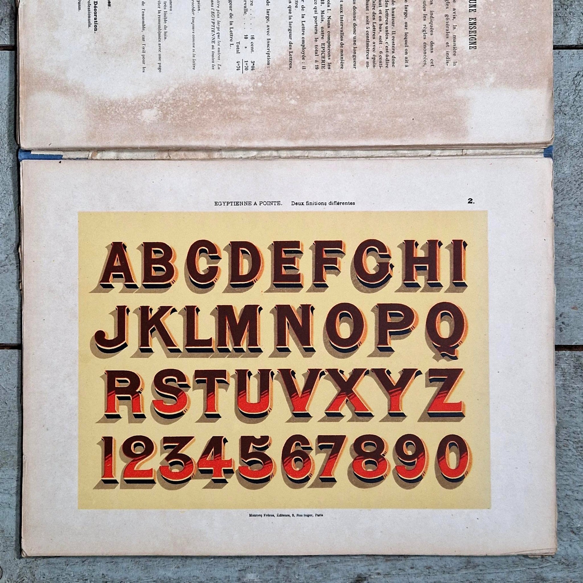 antique lettering album chromolithograph