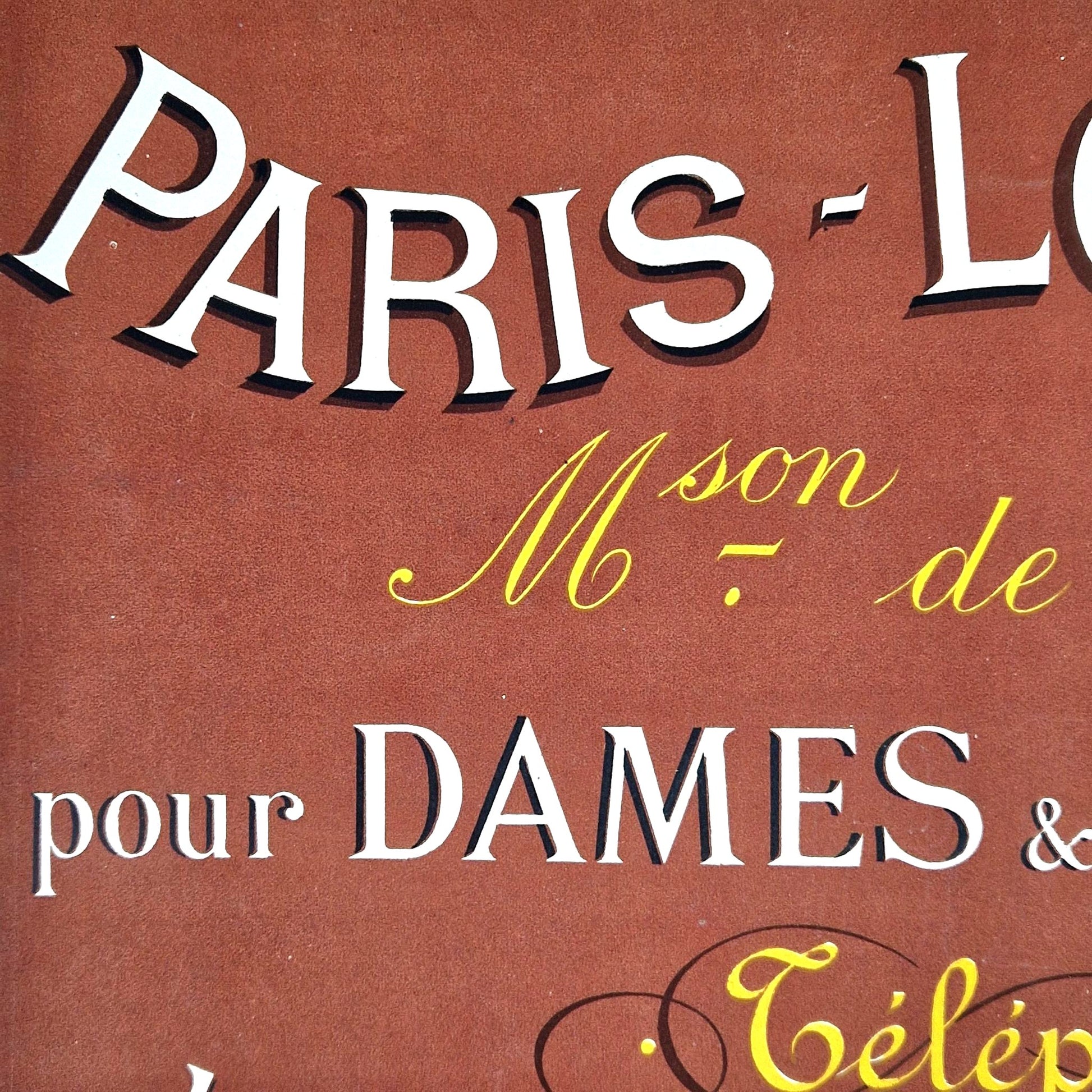 antique lettering chart paris london
