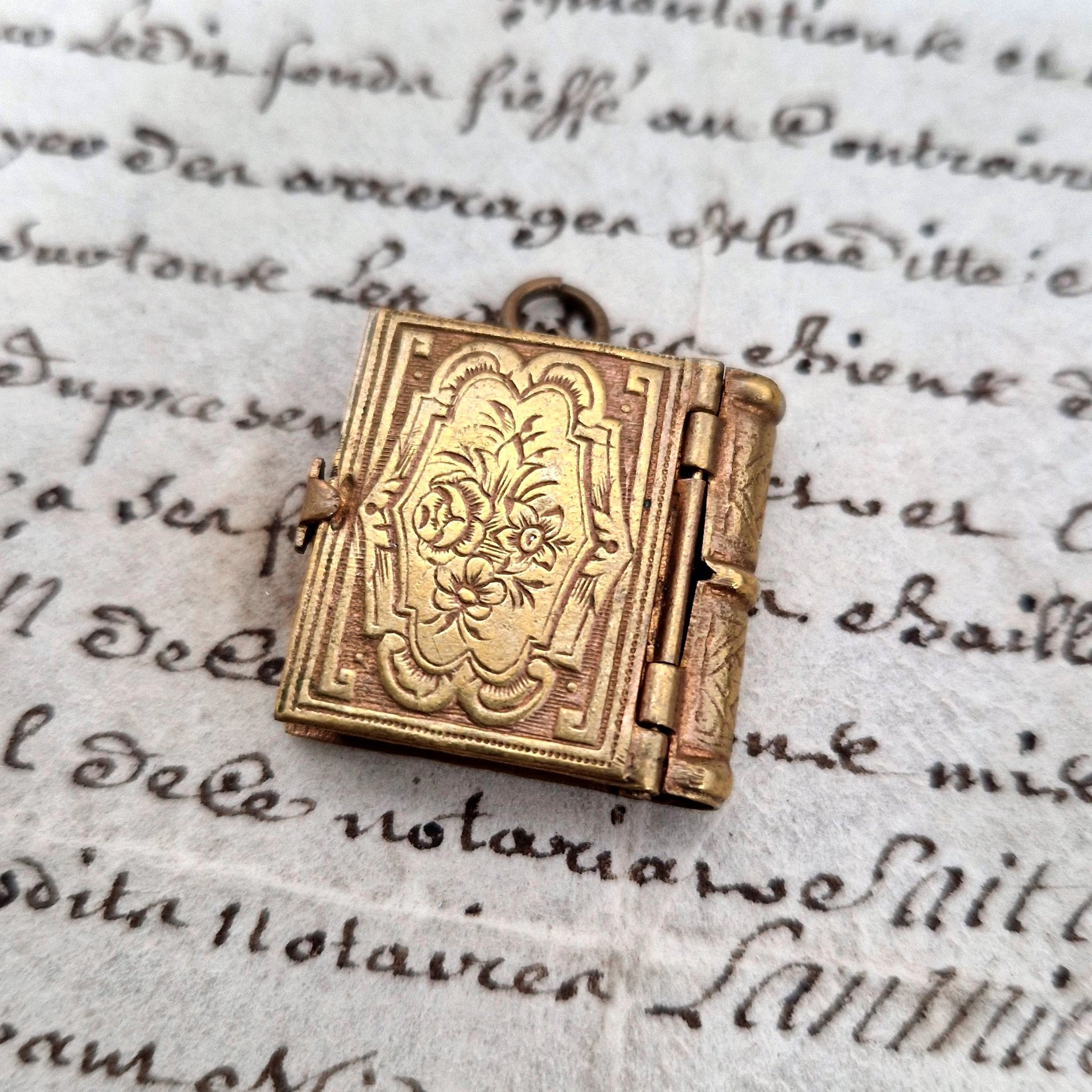 antique locket book photos