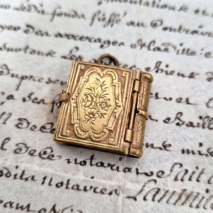 antique locket book photos