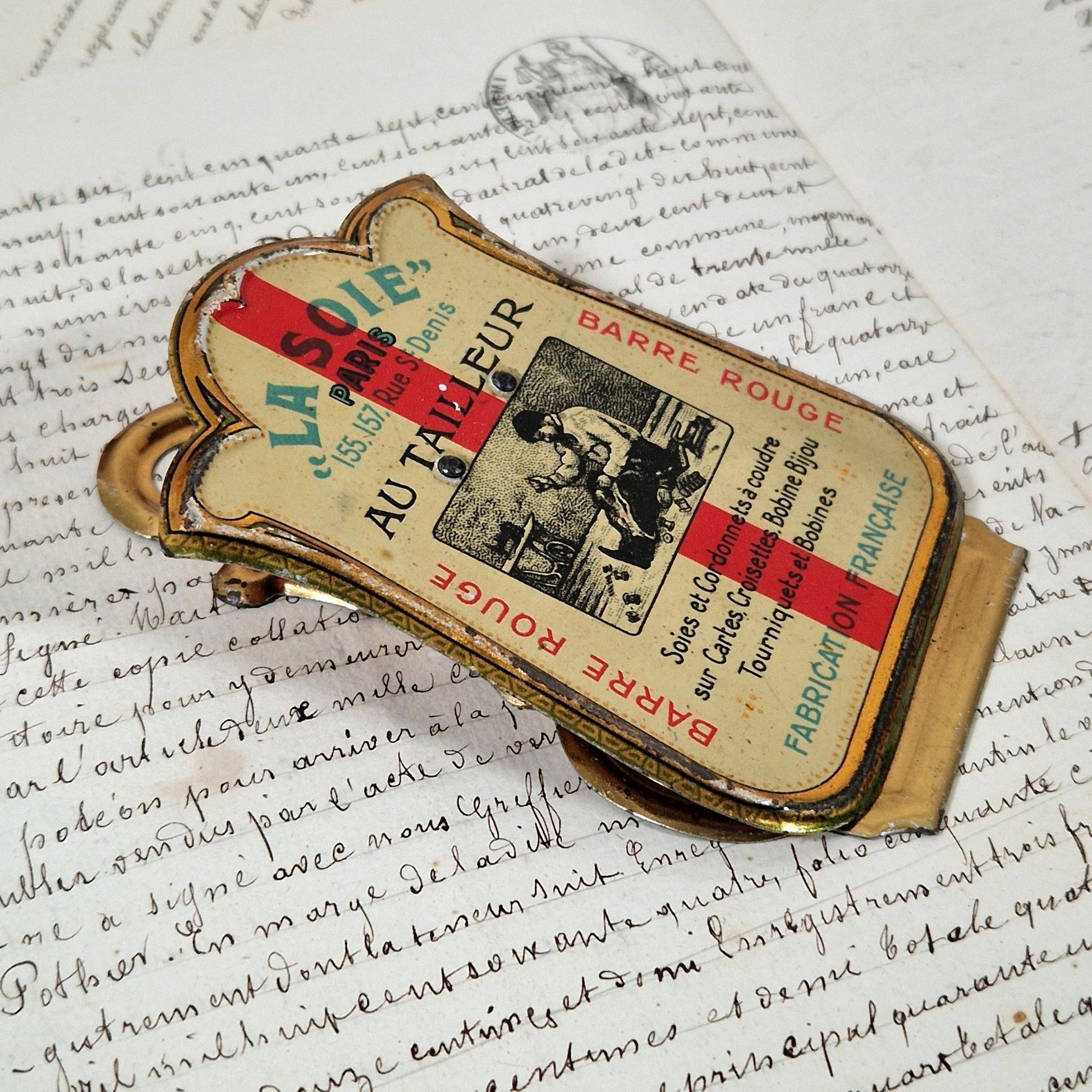 antique mail clip la soie