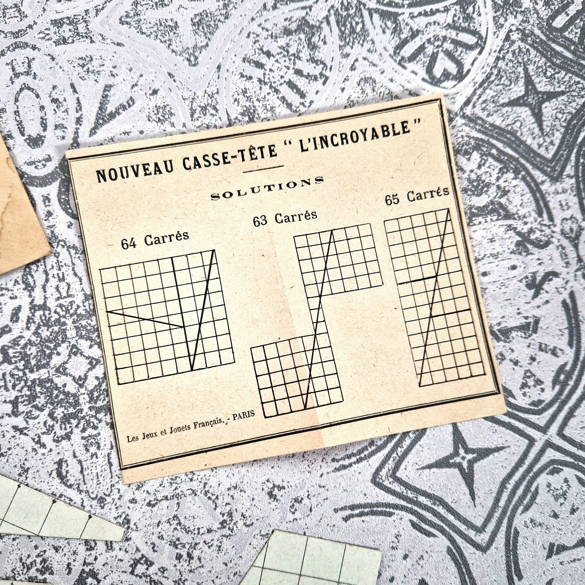 antique math puzzle the incredible