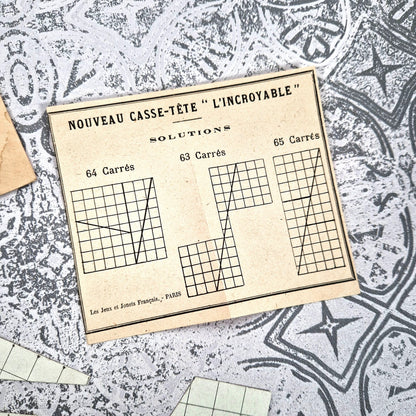 antique math puzzle the incredible