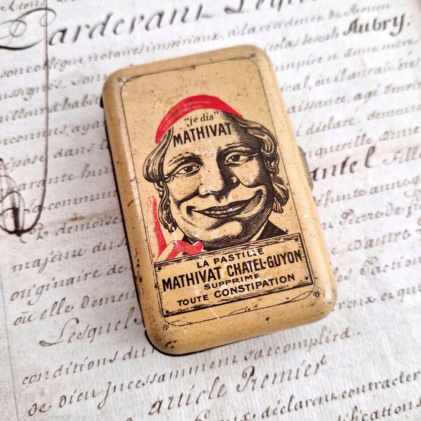 antique mathivat tin box constipation