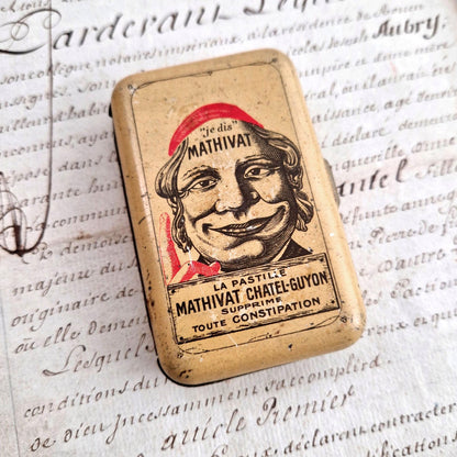 antique mathivat tin box constipation