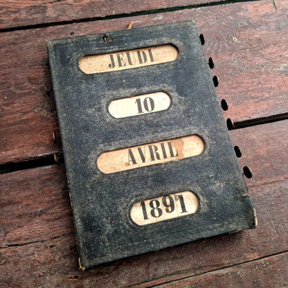 antique mechanical calendar france