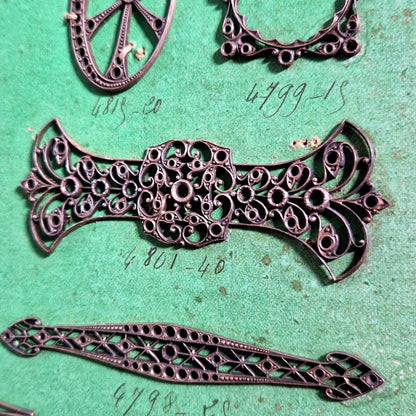 antique metal ornament display