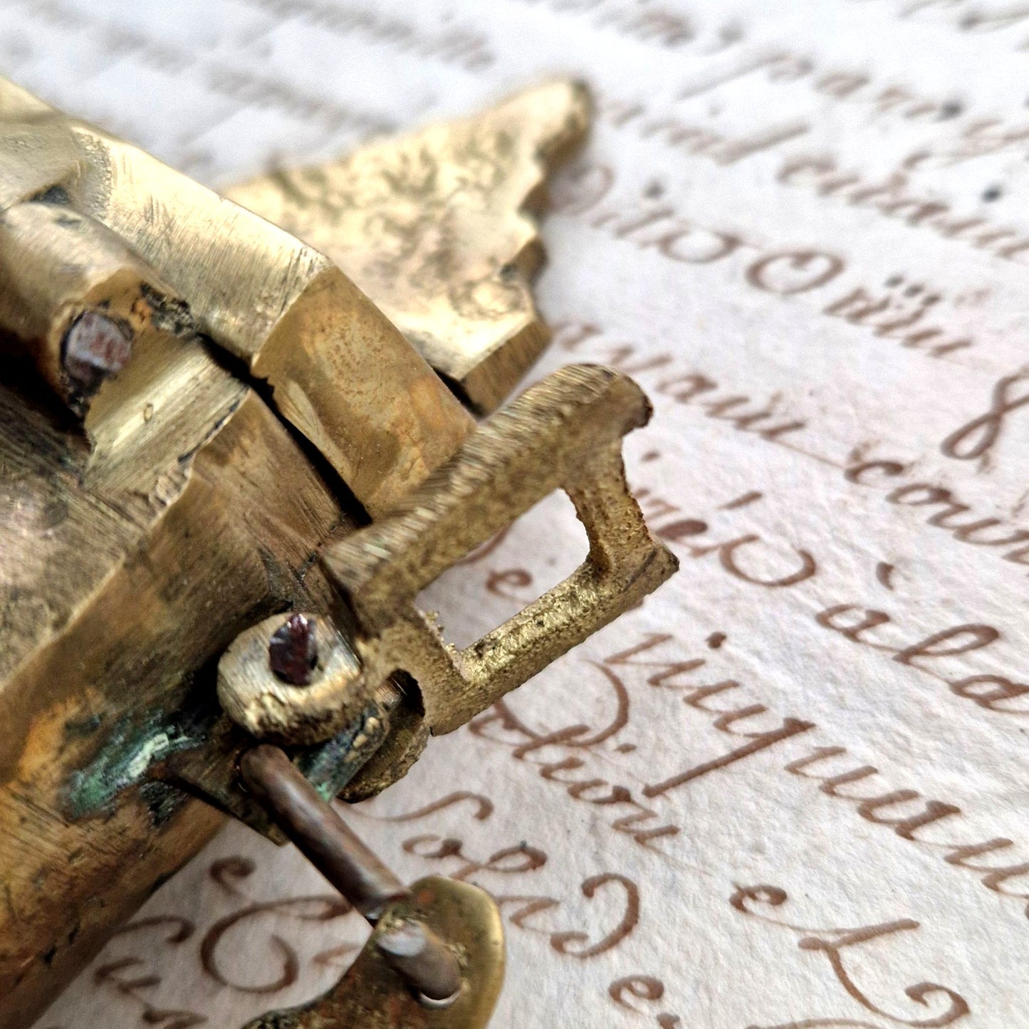 antique military bronze case