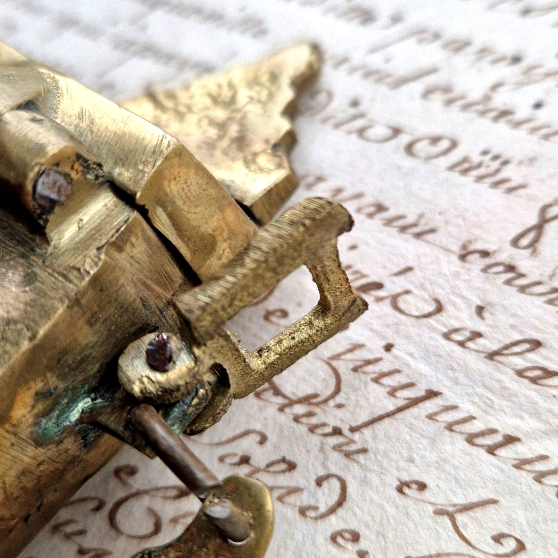 antique military bronze case