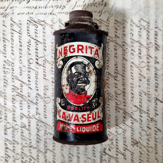 antique negrita shoe polish tin