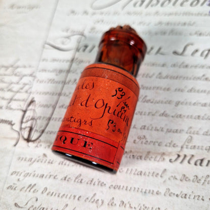 antique opium pill bottle