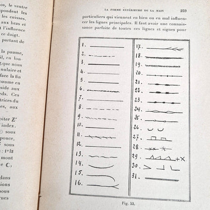 antique palmistry phrenology book