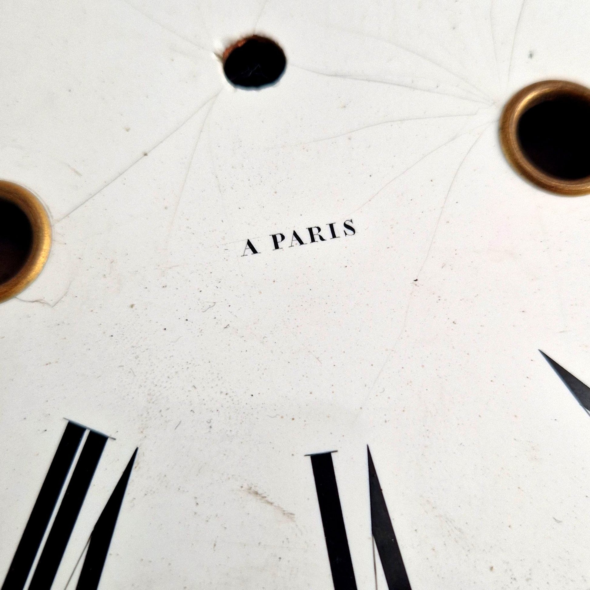 antique paris mantle clock dial