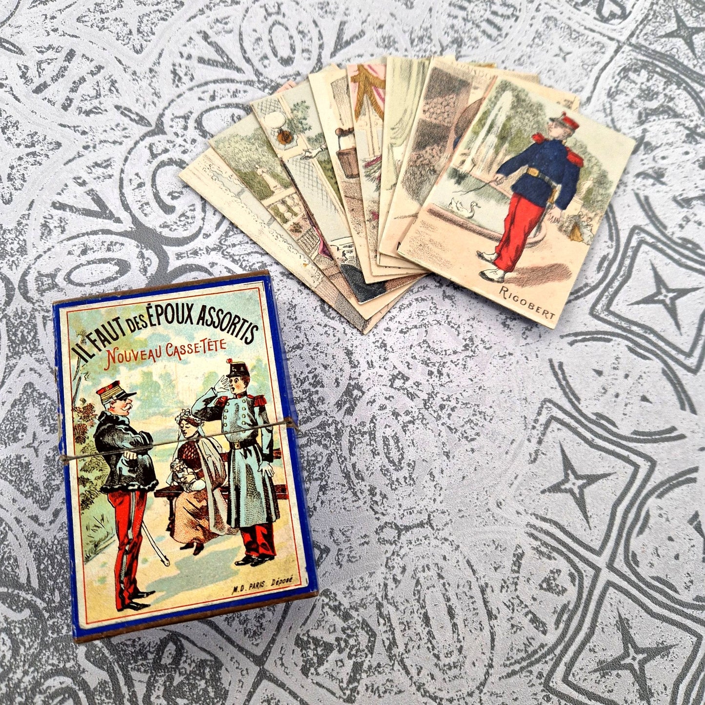 antique patience game matching spouses