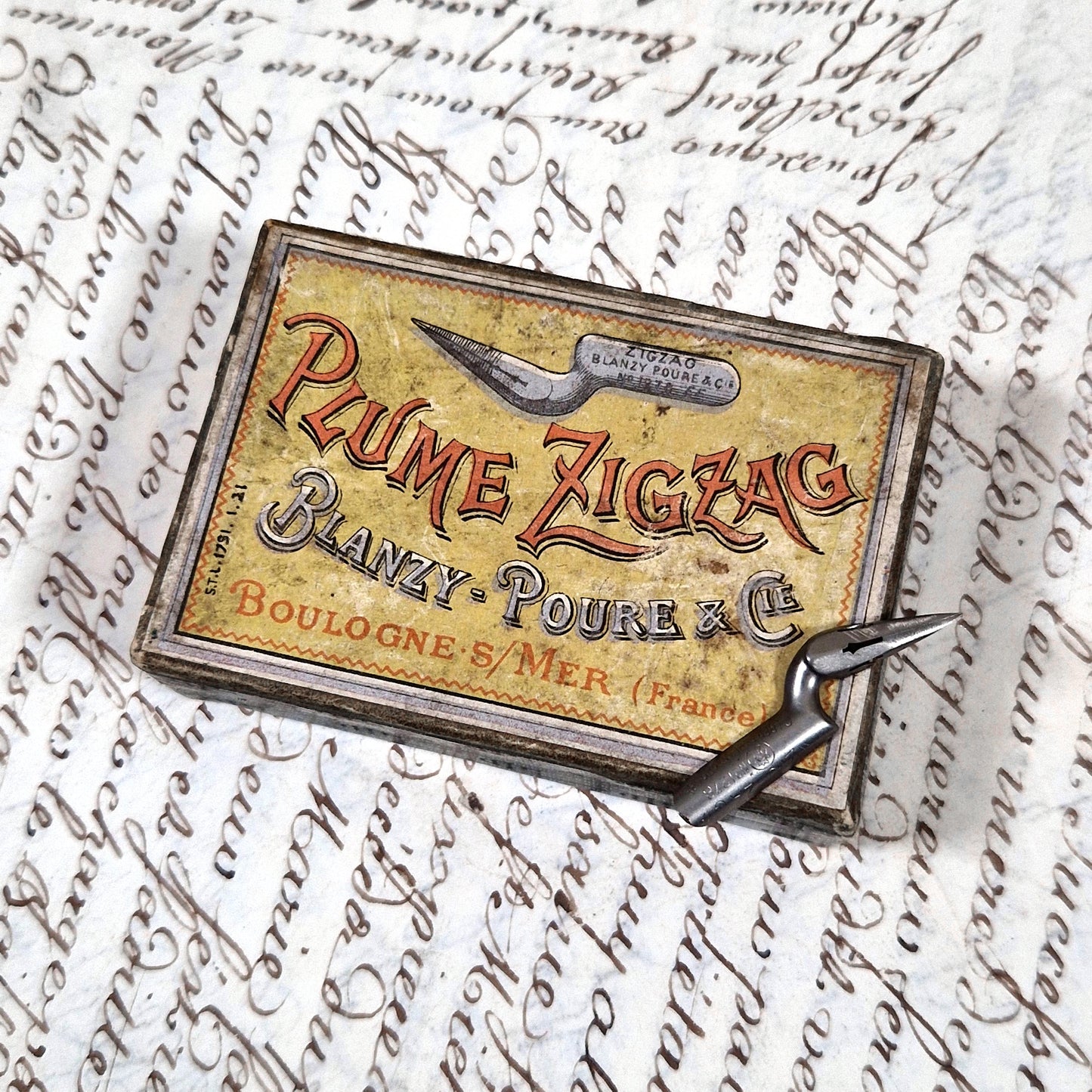 antique pen nibs blanzy poure zigzag
