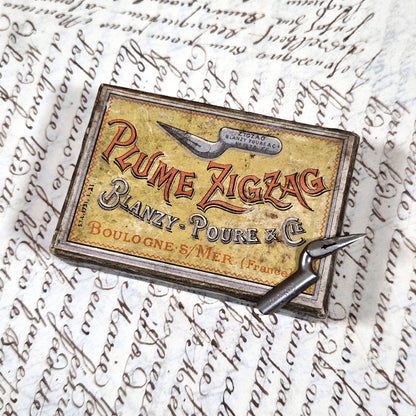 antique pen nibs blanzy poure zigzag
