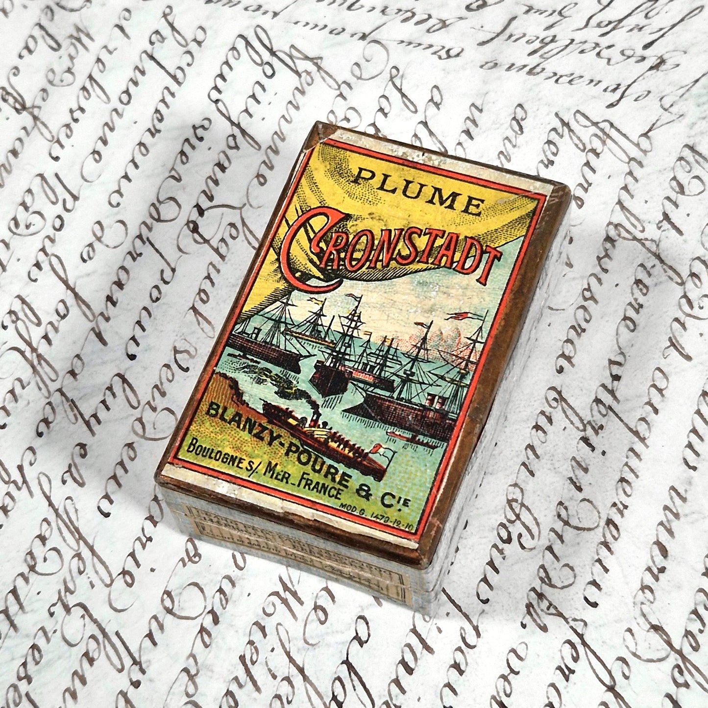 antique pen nibs box cronstadt blanzy poure