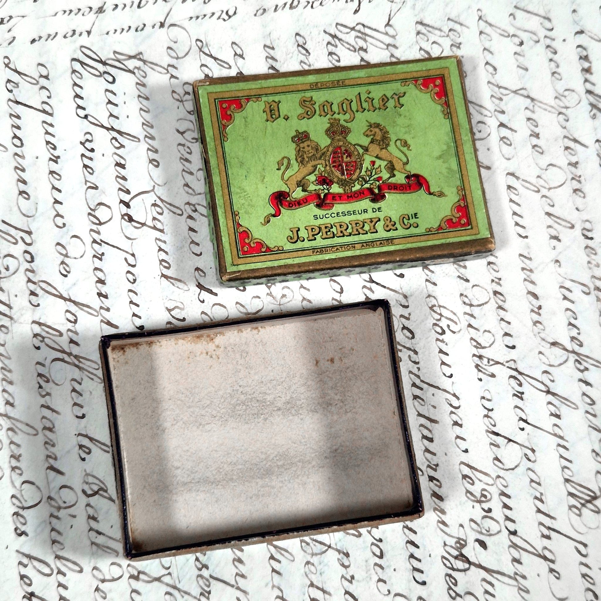 antique pen nibs box j perry v saglier