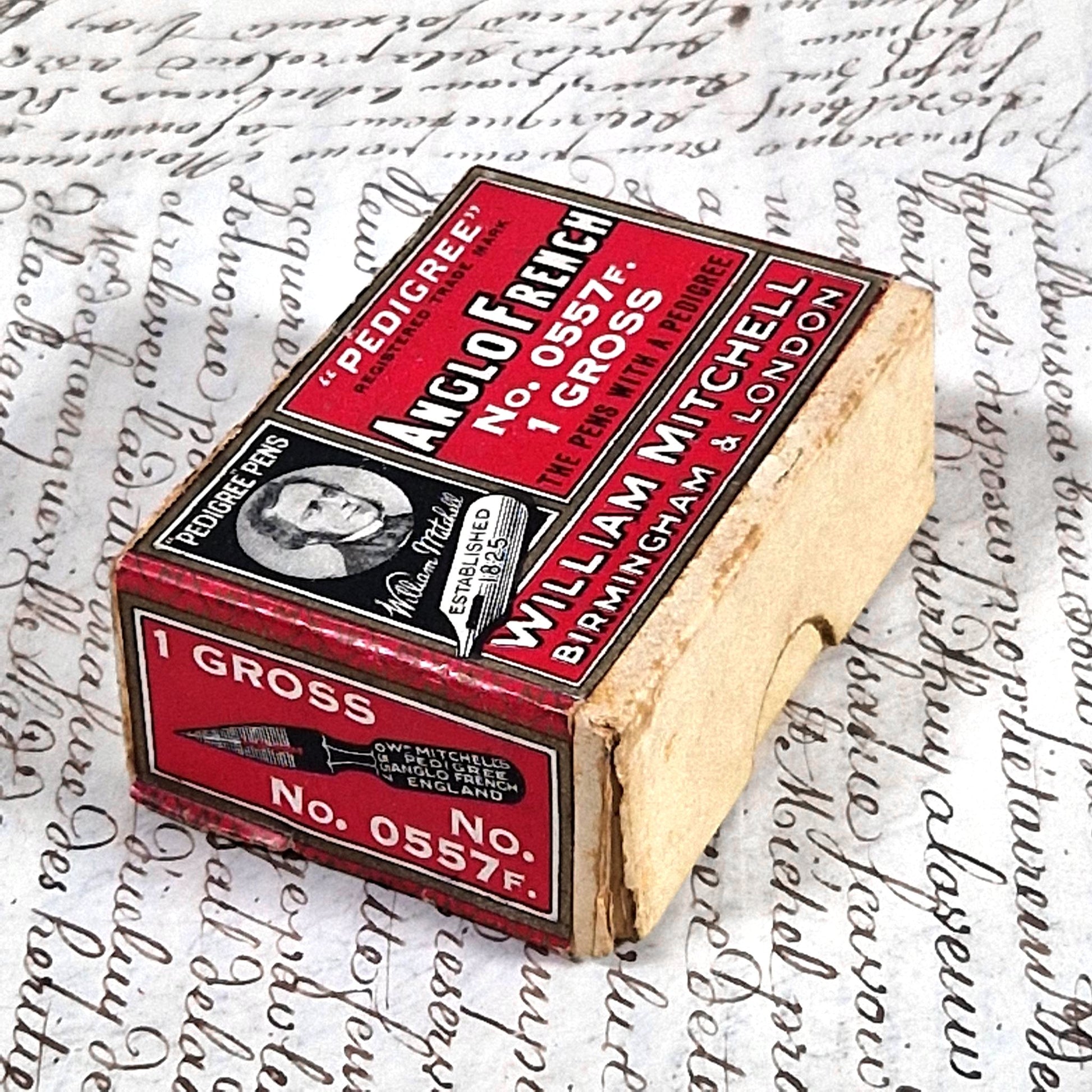 antique pen nibs box william mitchell