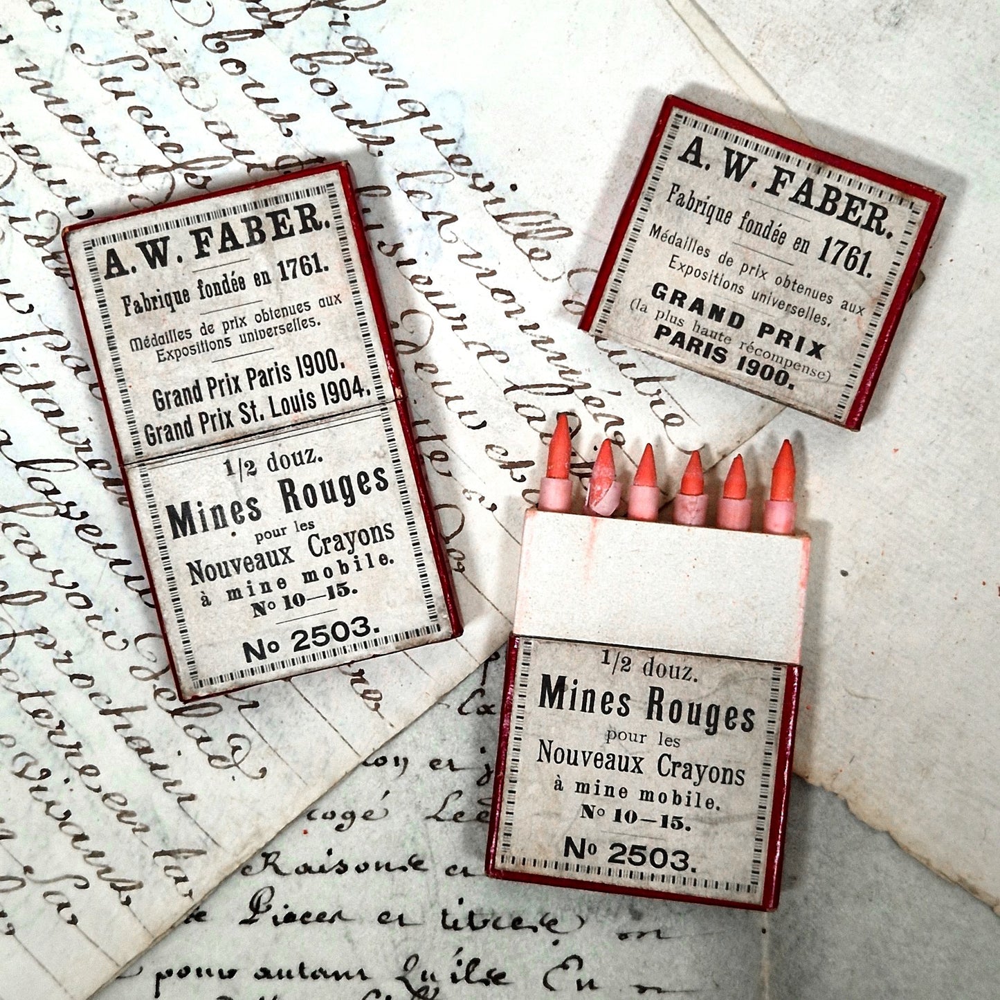 antique pencil leads aw faber red leads
