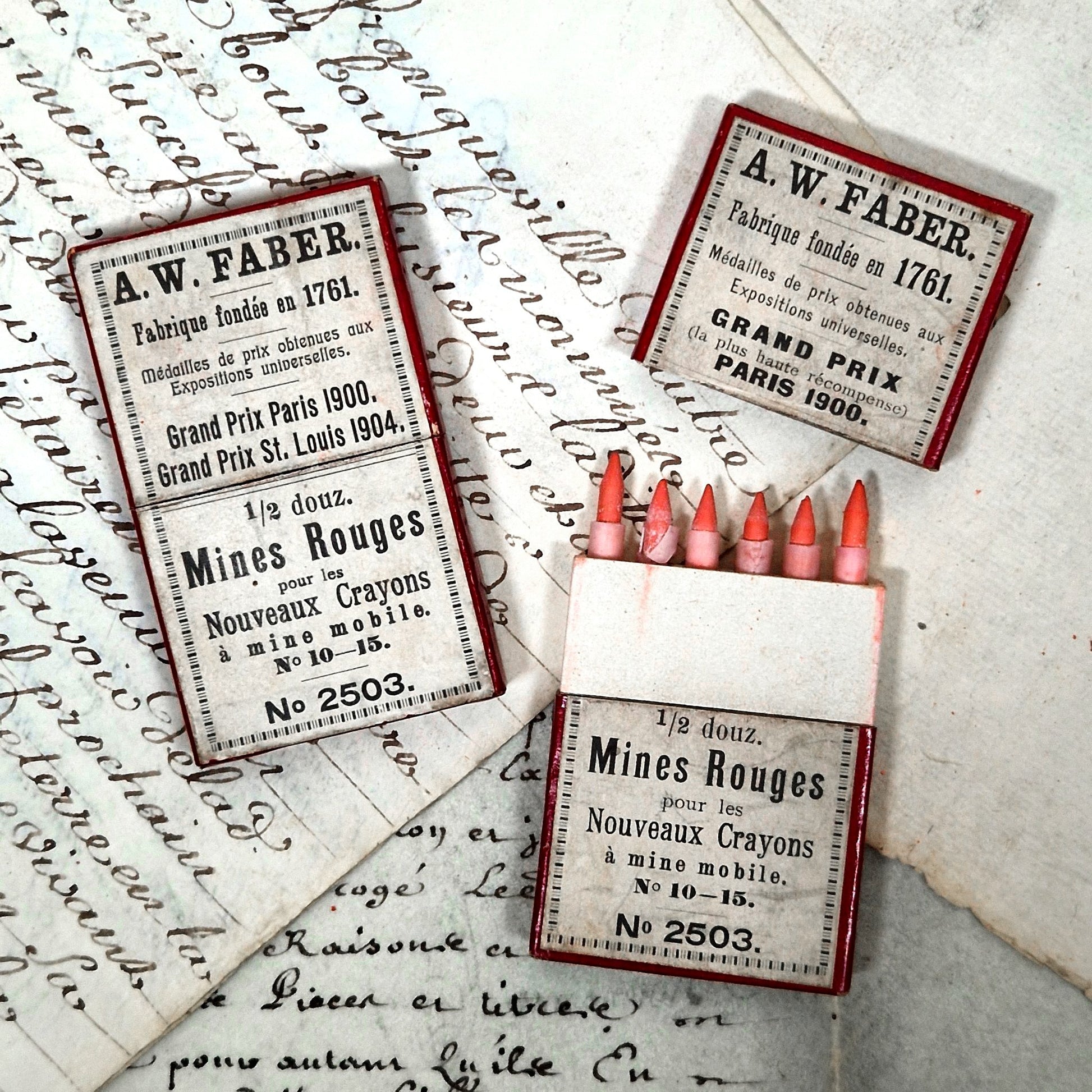 antique pencil leads aw faber red leads