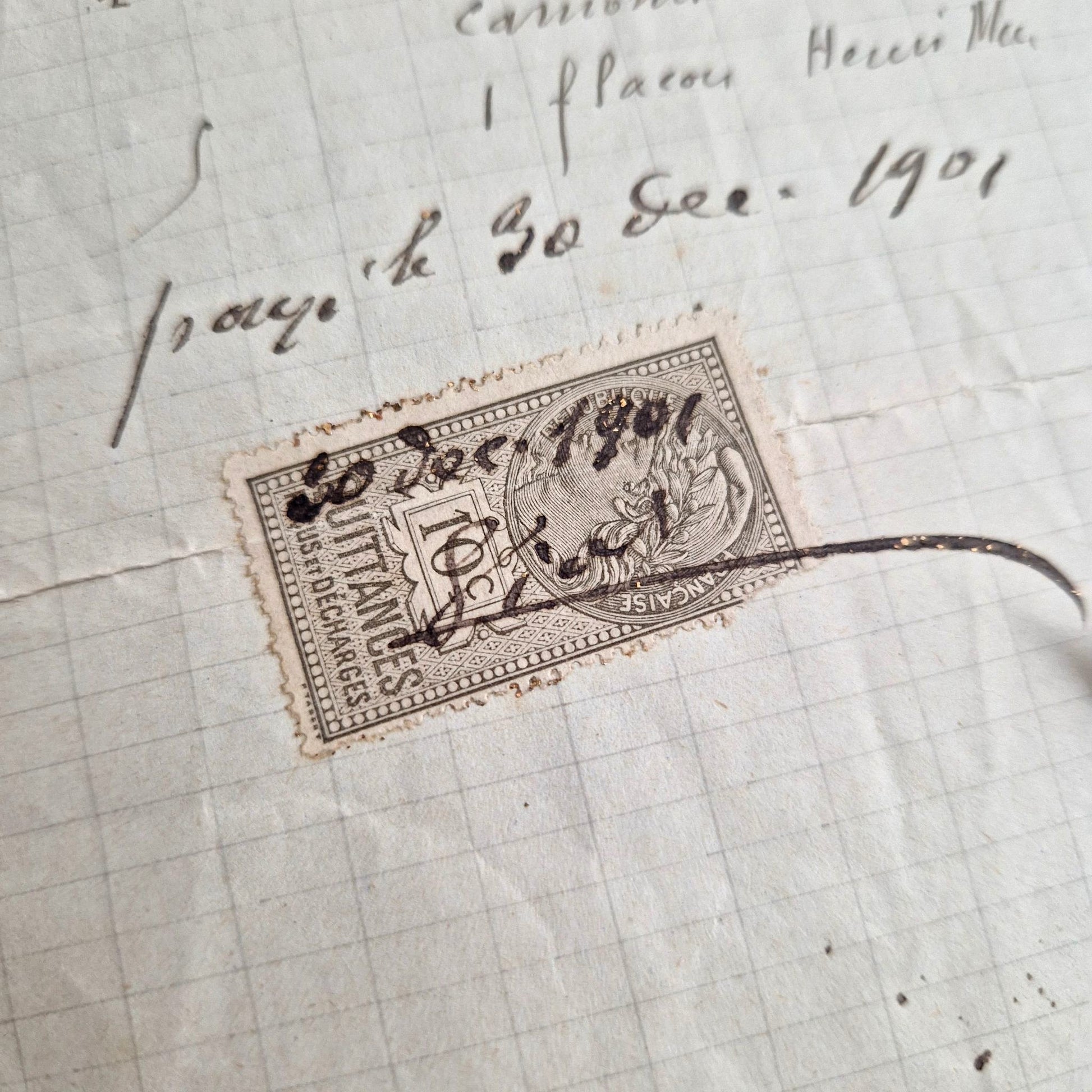 antique pharmacy invoice 1901