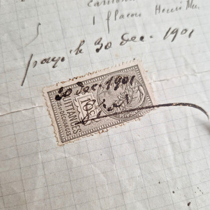 antique pharmacy invoice 1901