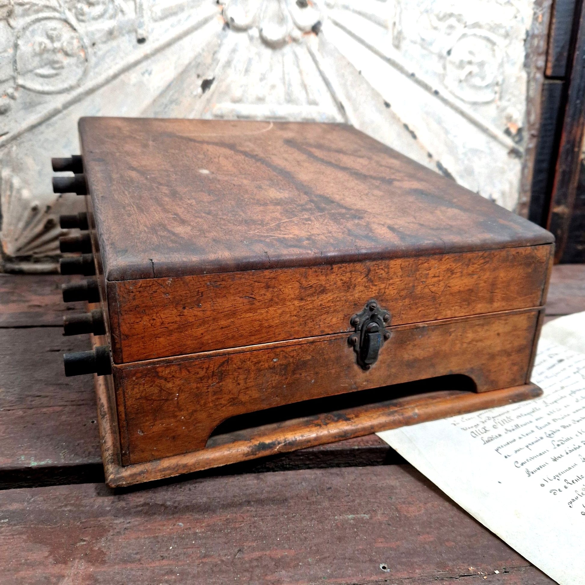 antique pharmacy pricing box