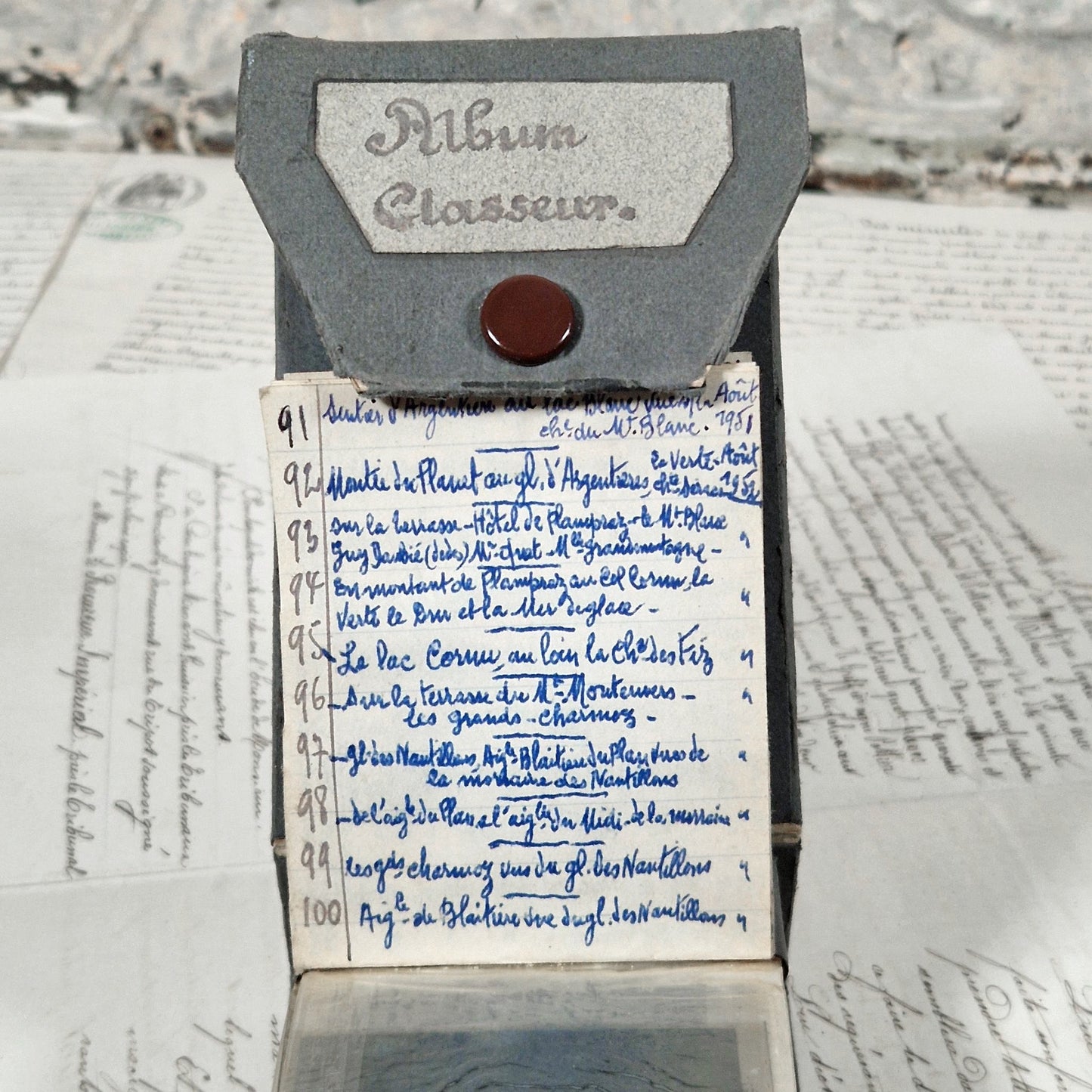 antique photo album numbered