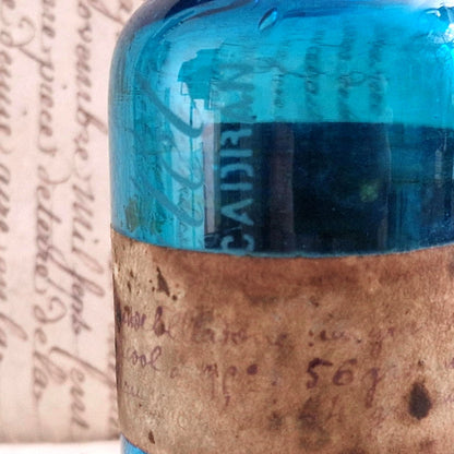 Flacon bleu turquoise POISON - Extrait de Belladone