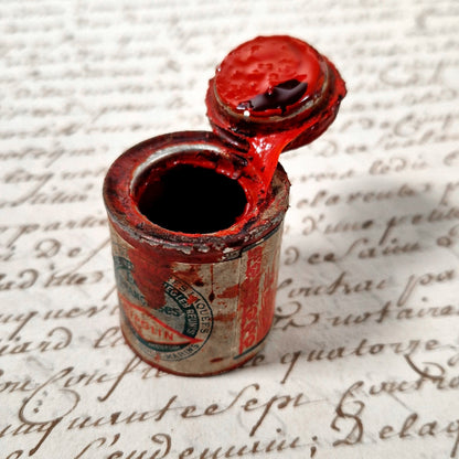 antique red paint ripolin france