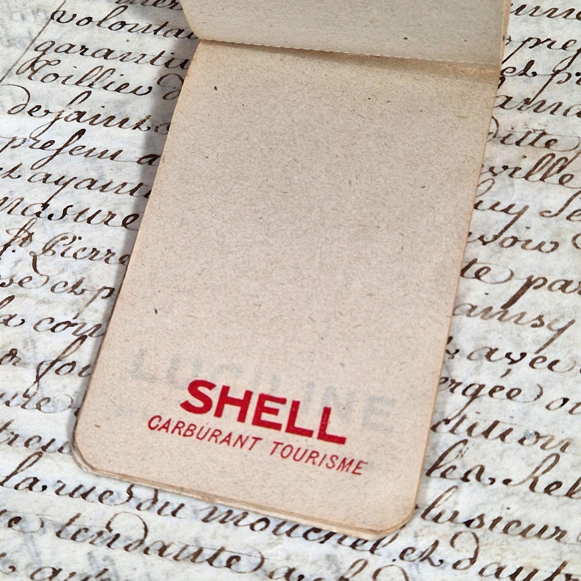 antique shell oil advertising card