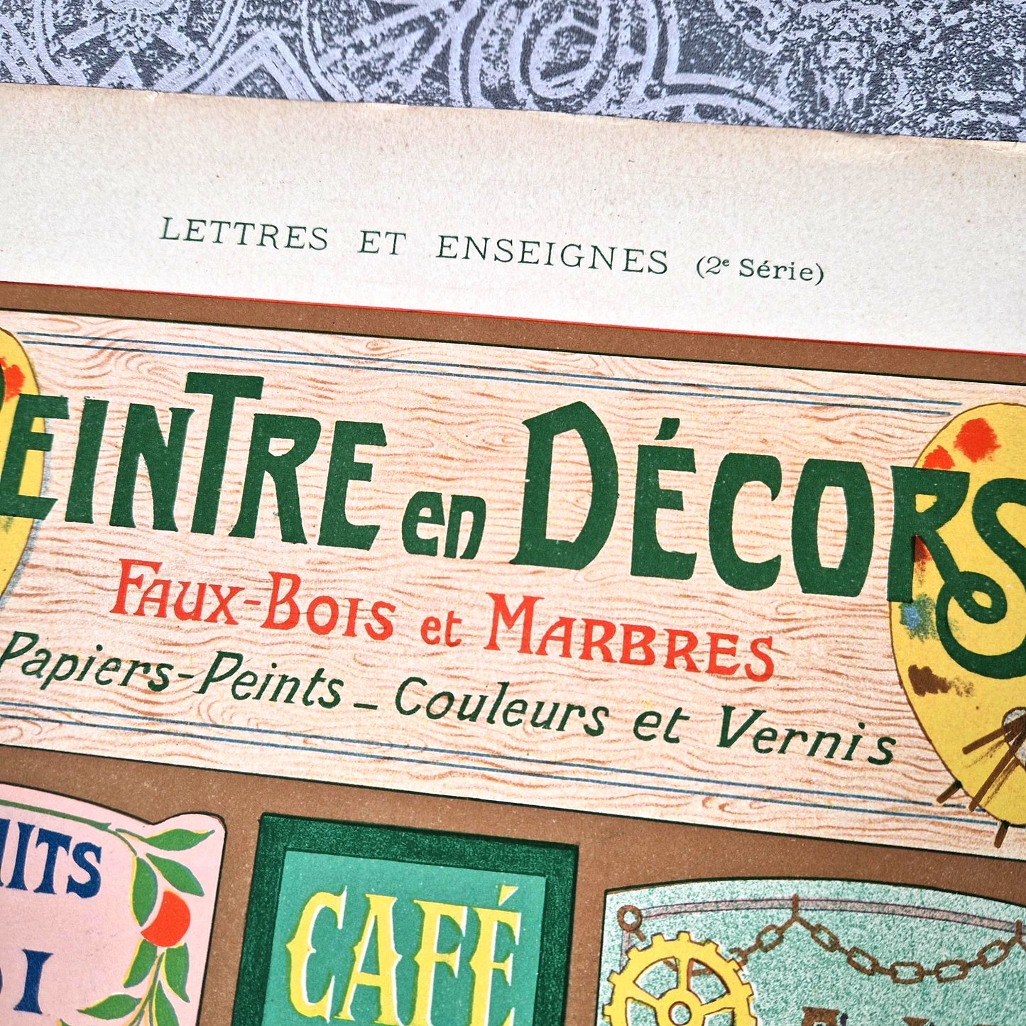 antique sign painter alphabet